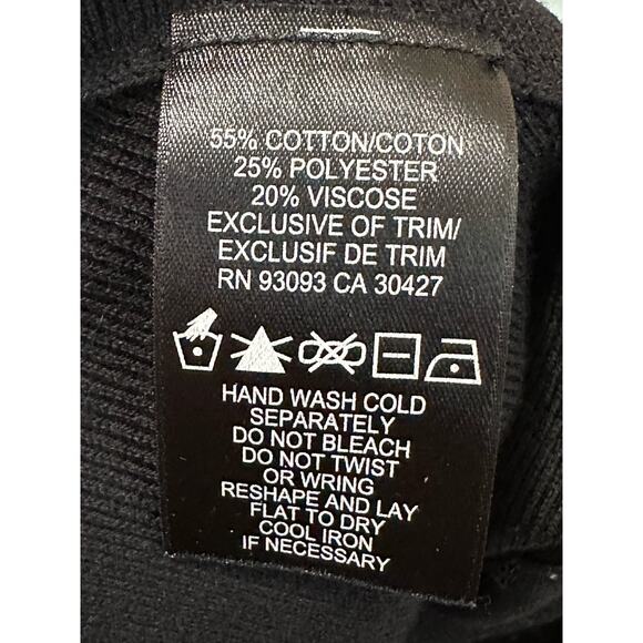 Nic+Zoe Black Flash Of Lace Boat Neck Sweater size small - Picture 4 of 13